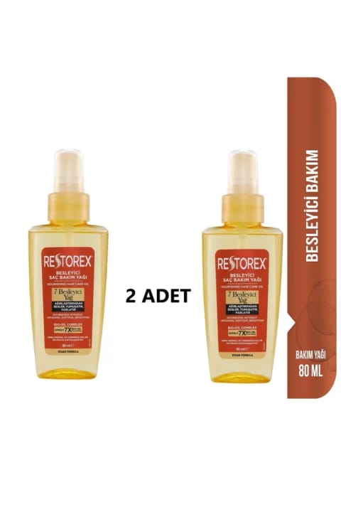 روغن تقویتی مو Restorex 7 حجم 80 میلی‌لیتر (2 عددی)
