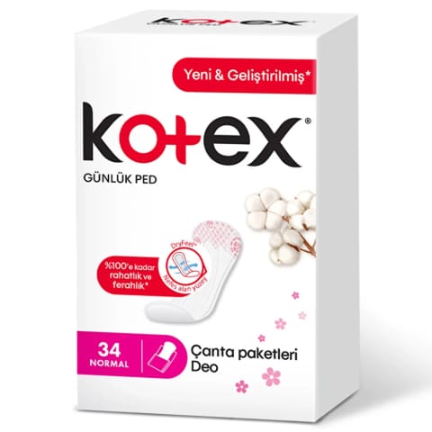 Kotex گانلیک پد روزانه نرمال ۳۴ عددی