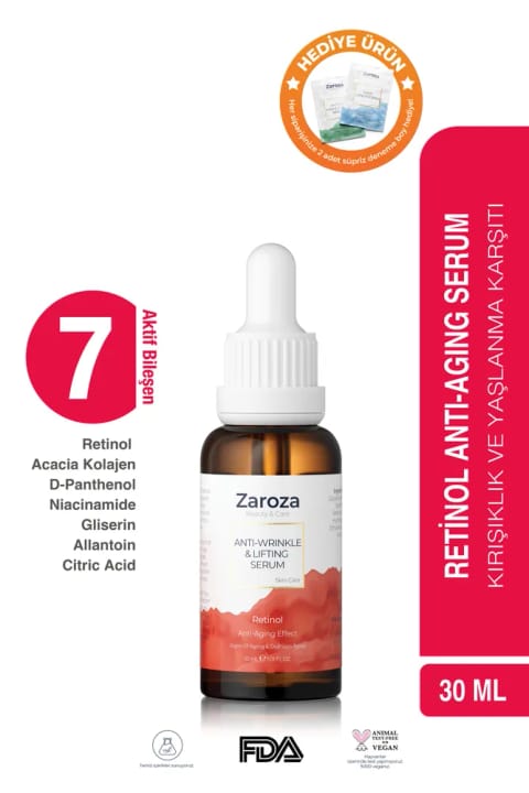ZAROZA رتینول سرم ضد چین و چروک و لیفتینگ