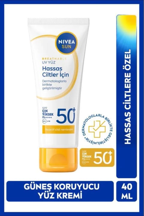 NIVEA SUN SPF50+ ضدآفتاب صورت 40ml مخصوص پوست حساس