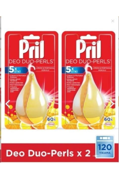 Pril Deo Duo-Perls 5x مؤثر ماشین‌ظرفشویی خوشبوکننده x2 - ماندگاری طولانی ...
