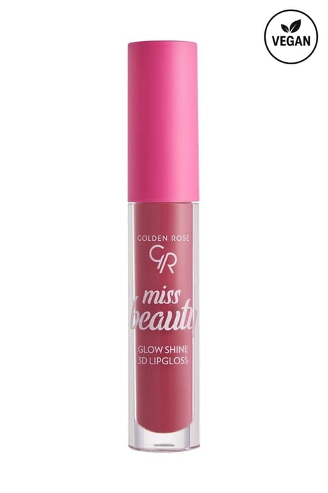 برق لب سهبعدی Golden Rose Miss Beauty Glow Shine 3D شماره 04 Pink Dream