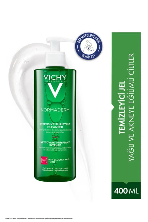 Vichy Normaderm ژل پاککننده شدید برای پوست چرب و مستعد آکنه 400ml