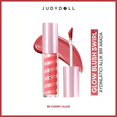 هایلایتر و رژگونه یک‌ترکیبی Judydoll مدل 03 Cherry Glaze