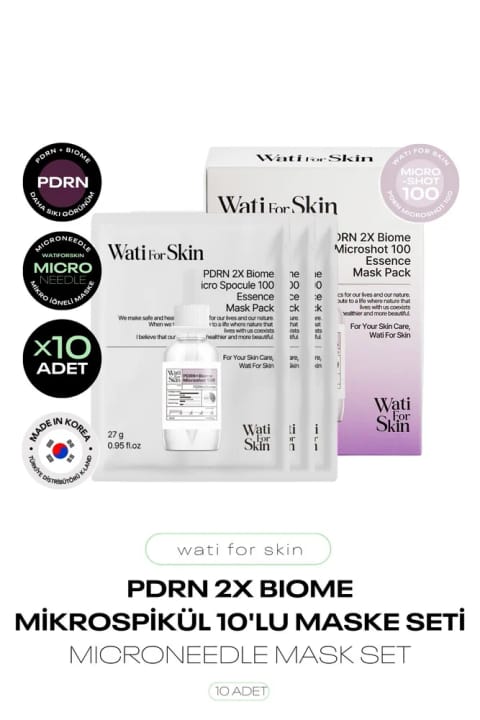 ماسک کاغذی میکرونیدل wati for skin با PDRN و 2X Biome