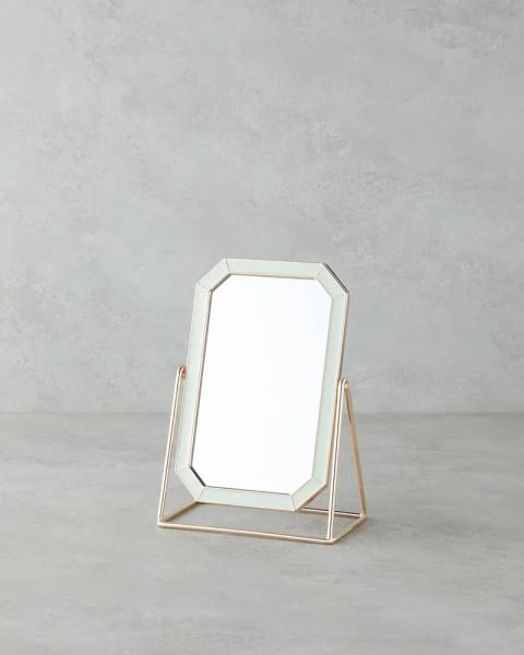 آینه رومیزی فلزی Daniel 13x18 سانتی‌متر رنگ نعناعی