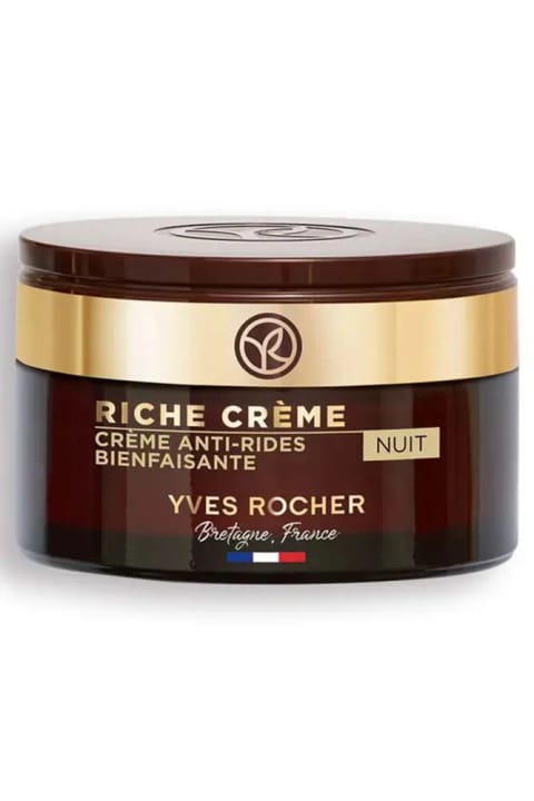 Yves Rocher کرم شب مغذی و احیاکننده کاهش دهنده ظاهر چین و چروک