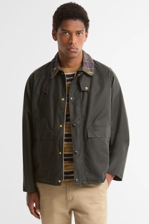 کاپشن روغنی Barbour Icons Spey SG51 Sage