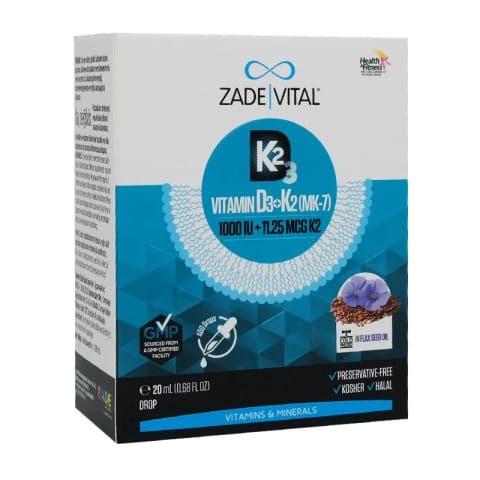 قطره زاد ویتال Vitamin D3 + K2 ۲۰ میلیلیتر