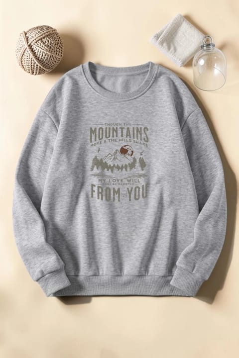 سویشرت یقه گرد چاپدار Unisex From You uyguntarz