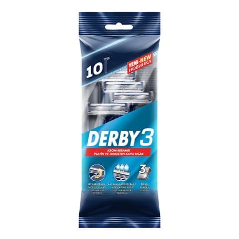 Derby Samurai 3 کلاسیک ۱۰ عددی تیغ اصلاح