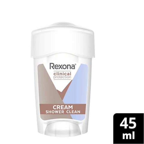 Rexona Clinical Protection زنانه استیک دئودورانت Shower Clean 45 میلیلیتر