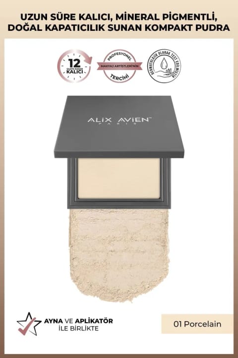 پودر فشرده Alix Avien — 01 Porcelain
