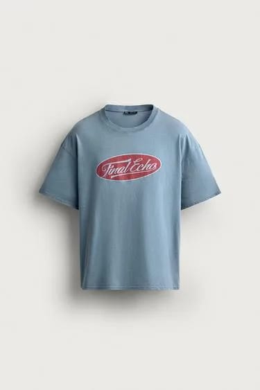 WASHED PRINT T-SHIRT