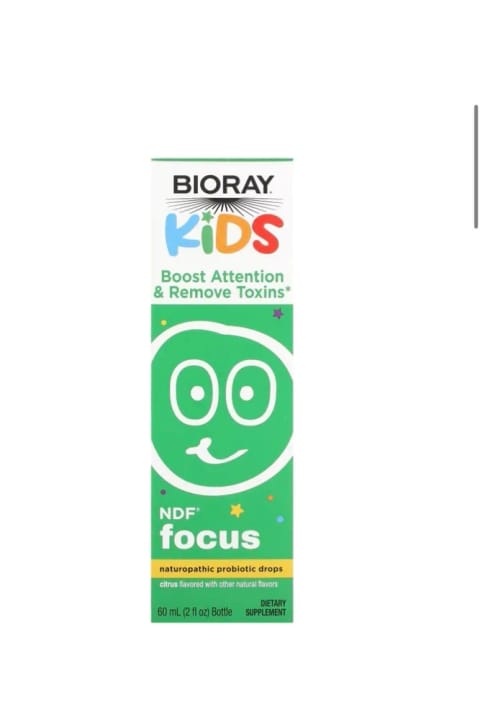 قطرهٔ پروبیوتیک کودک bioray Kids NDF Focus با طعم مرکبات ۶۰ میلی‌لیتر
