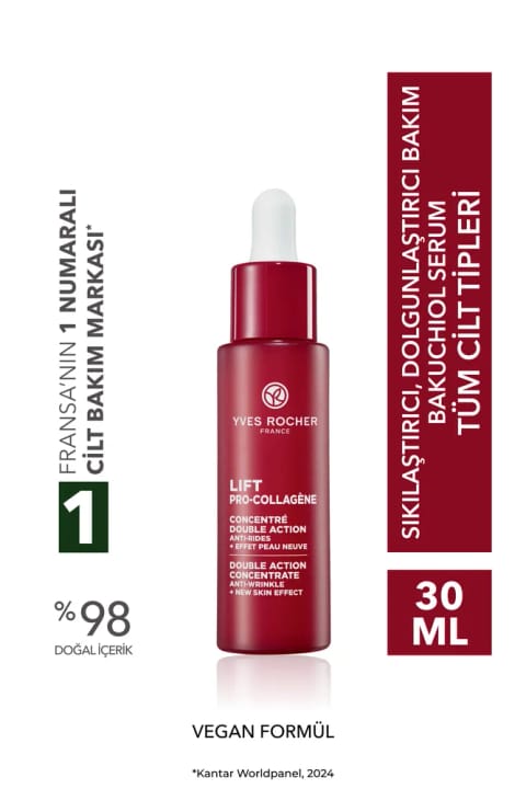 Yves Rocher Bakuchiol (گیاهی Retinol) سرم لیفتینگ و حجمدهنده
