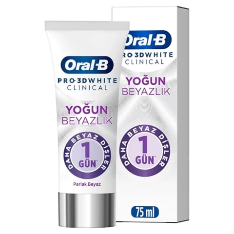 خمیردندان Oral-B Pro 3D White Clinical سفیدکننده درخشان ۷۵ میلیلیتر (۲ عددی)