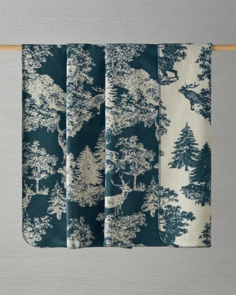 پتوی دو نفره نخی Forest Toile سایز ۲۰۰×۲۲۰ سانتی‌متر سبز