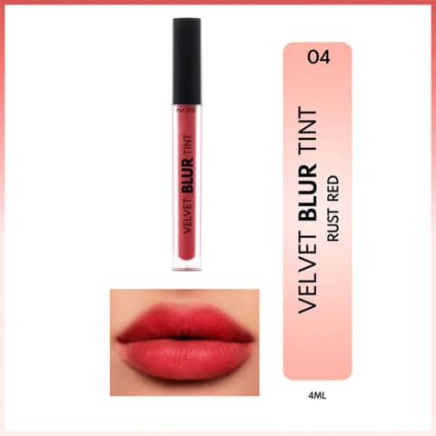 Note Velvet Blur Tint رژ مخملی مات مرطوبکننده 04 Rust Red