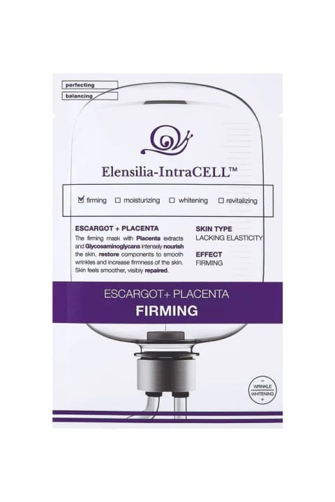 ELENSILIA اسکارگوت پلاسنتا ماسک ورقه‌ای حمایت‌کننده از ظاهر پوست درخشان و سفت