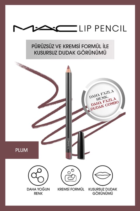 مداد لب کرمی ماندگار M.A.C - Lip Pencil - Plum 1.45 G