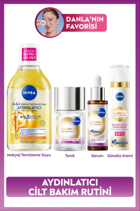NIVEA روشن‌کننده ضد لک ست مراقبت پوست چهره، با SPF50 ضد آفتاب، N...