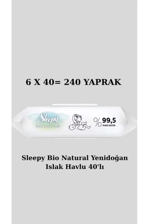 Sleepy Bio Natural دستمال مرطوب نوزاد ۴۰ عددی SR04
