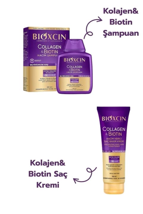 شامپو و نرمکننده کلاژن و بیوتین Bioxcin