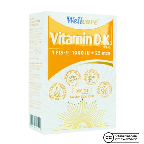 Wellcare Vitamin D3 + K2 اسپری ۳۰ میلیلیتری
