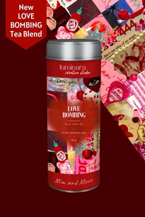 Mim and More Luminara Studio x Love Bombing Tea - چای هیبیسکوس آلبالویی، 50 گرم