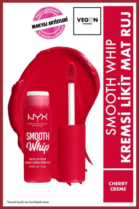 رژ لب مایع مات کرمی NYX Professional Makeup Smooth Whip - Cherry Creme