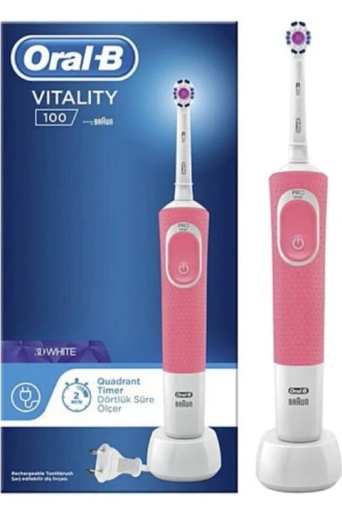 Oral-B Vitality 100 3D White مسواک شارژی صورتی