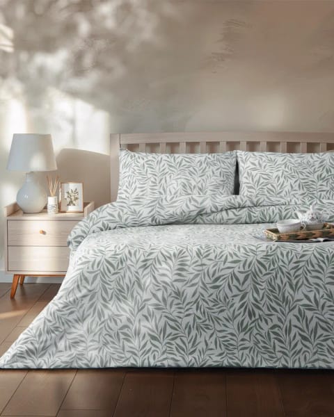 ست روتختی دونفره با ملافه Leaf Dream اتوی آسان ۲۰۰×۲۲۰ سانتی‌متر سبز