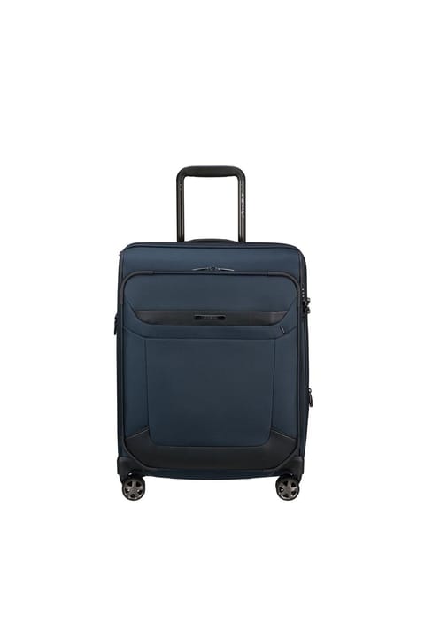 چرخدار Samsonite Pro-Dlx-6 Spinner آبی سرمهای - چرخدار ۴ چرخ آکاردئونی سایز کابین ۵...