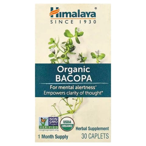 مکمل هوشیاری ذهنی Himalaya Organic Bacopa monnieri، ۳۰ قرص