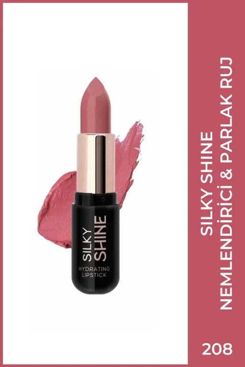 Golden Rose Silky Shine Hydrating Lipstick - رژ لب مرطوبکننده شماره 208
