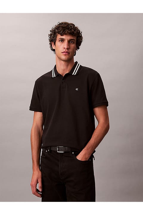 تی‌شرت‌های پولو مشکی مردانه Calvin Klein
