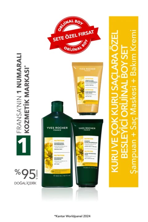Yves Rocher ست مراقبت مغذی موهای خشک و خیلی خشک