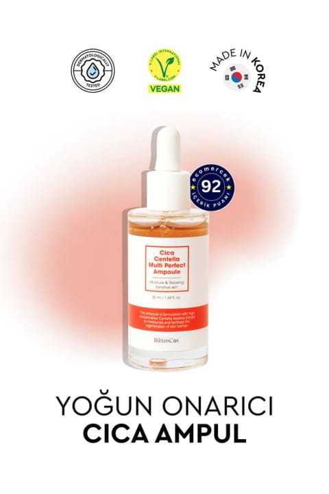 آمپول مولتی پرفکت Bibimcos Cica Centella 50ml - تسکین‌دهنده و آبرسان پوست
