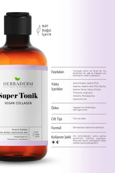 Herbaderm Vegan Collagen تونیک سوپر حجمدهنده
