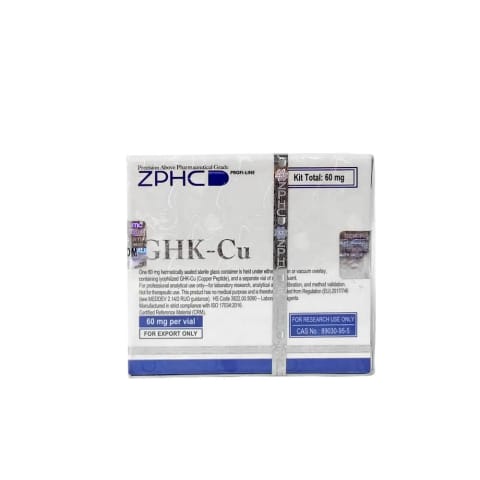کیت GHK-Cu ۶۰ میلی‌گرمی Zphc پپتید لیوفیلیزه + آب باکتریواستاتیک