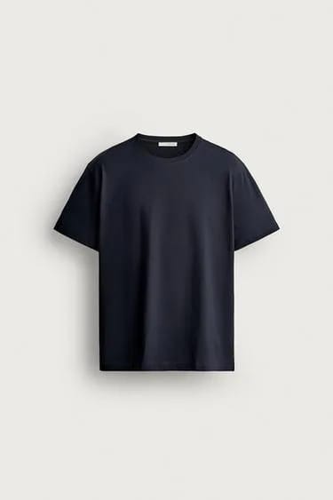 Zara تیشرت مدیوم وزن ساده /02