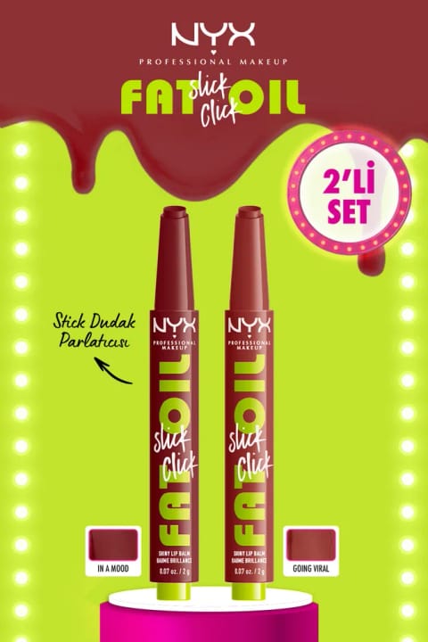 NYX Professional Makeup Fat Oil Slick Click براقکننده بالم لب - 04 Going ...