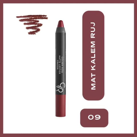 Golden Rose Matte Lipstick Crayon رژ لب شماره 09