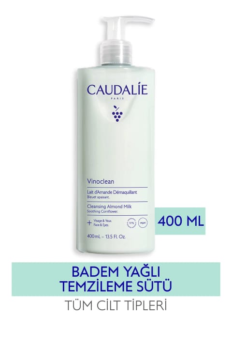 شیر پاک‌کننده Caudalie Vinoclean با روغن بادام ۴۰۰ml