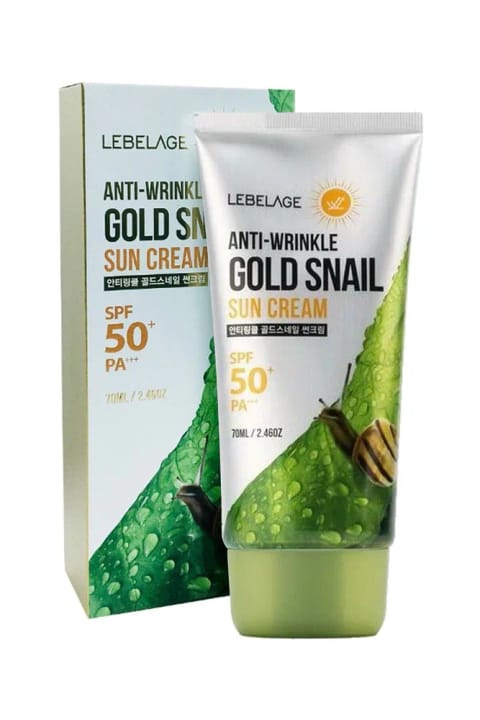 لبلژ کرم ضد لک و چین و چروک گلد اسنیل با شیره حلزون و SPF 50+