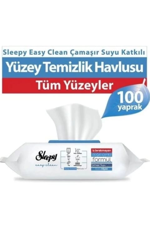 Sleepy Mey İthalat® دستمال تمیزکننده سطح با افزودنی وایتکس ۱۰۰ عددی