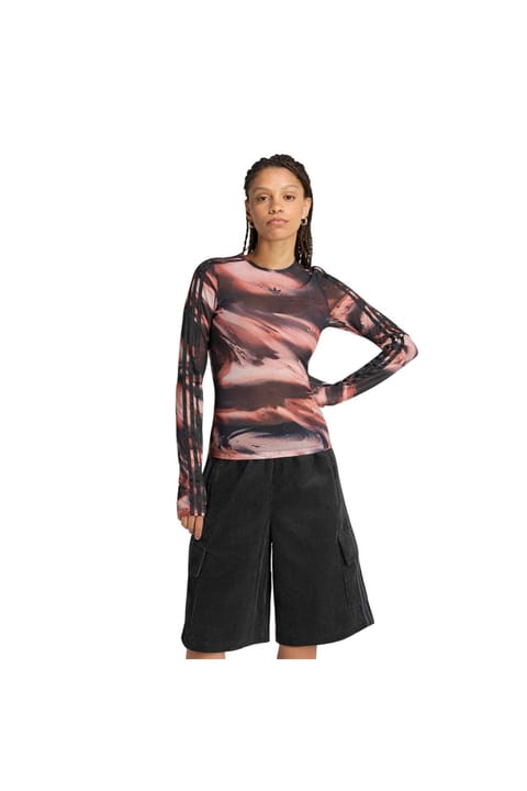 تیشرت زنانه ادیداس نارنجی AOP MESH TEE LE8316