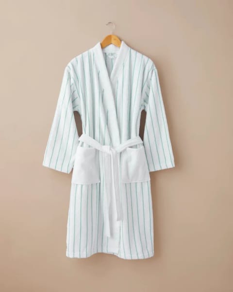 حوله حمام Mono Stripe ۱۰۰٪ پنبه سایز L-XL سفید - سبز