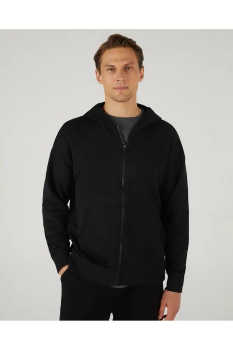 SKECHERS مردانه هودی زیپدار کامل Essential مشکی